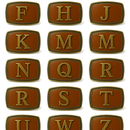 Hebilla de cinturón con letras - CJ3947