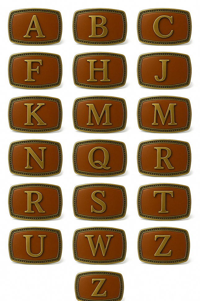 Hebilla de cinturón con letras - CJ3947