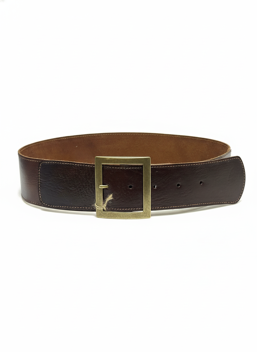 cinturón de piel negro para unisex negro vista frontal — CJ5586