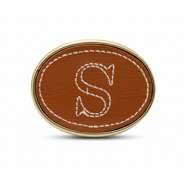 hebilla de cinturon con letras 2 a vista frontal — CJ3610