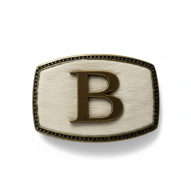 hebilla de cinturon con letras 1 a vista frontal — CJ3947