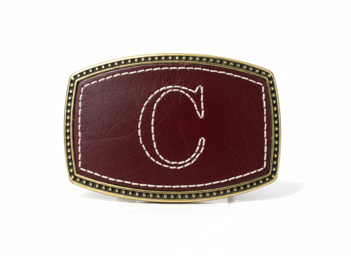 hebilla de cinturon con letras a vista frontal — CJ3848