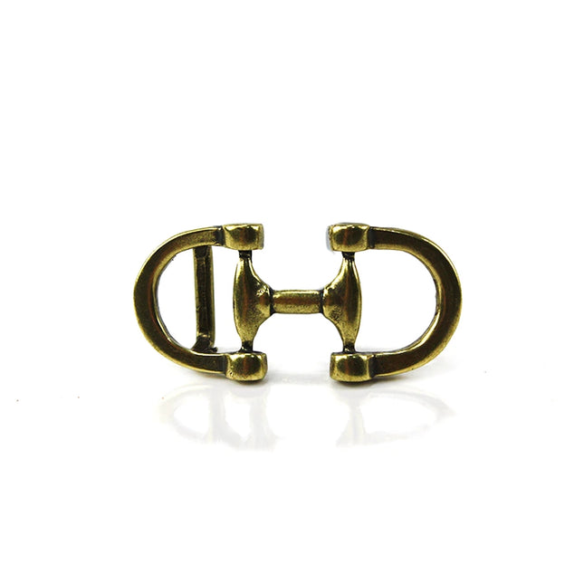hebilla cinturon bocado hipico laton bronce bronce vista frontal — CJ3672/2