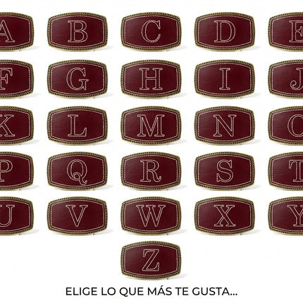 detalle b hebilla de cinturon con letras — ref. CJ3848