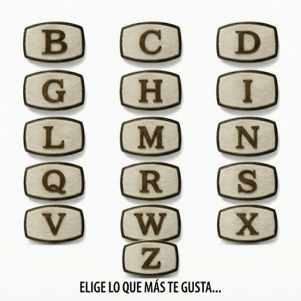 detalle b hebilla de cinturon con letras 1 — ref. CJ3947
