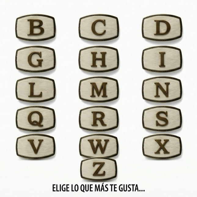 detalle b hebilla de cinturon con letras 1 — ref. CJ3947