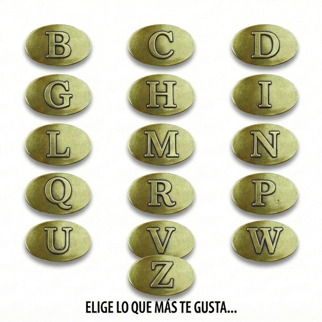 detalle b hebilla de cinturon con letra a laton antiguo 1 — ref. CJ3610/2