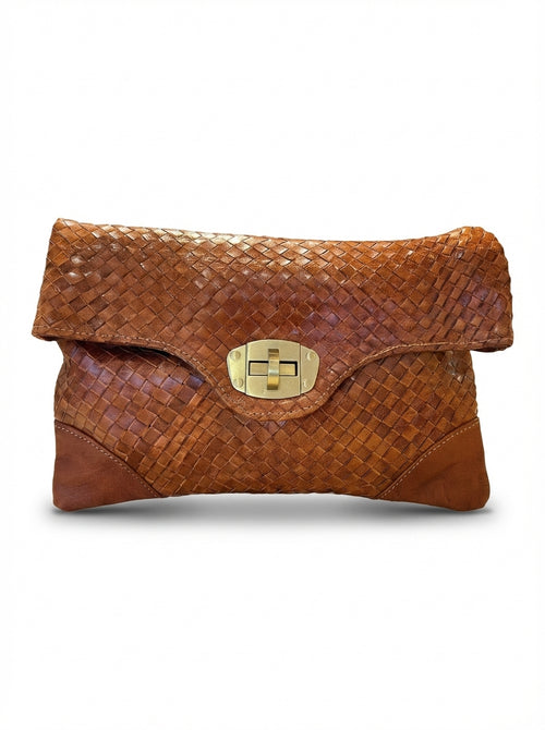 detalle marrón claro bolso shopper de piel dorado para mujer — ref. CJ2259
