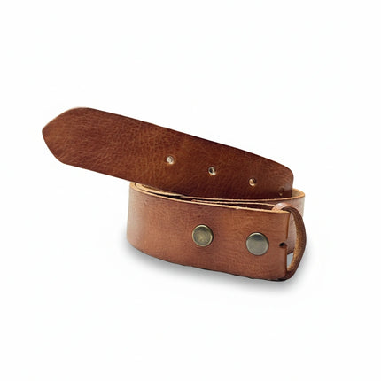 vista 4 marrón oscuro cinturón de piel marrón oscuro para unisex — CJ4401