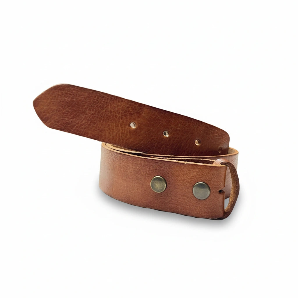 vista 4 marrón oscuro cinturón de piel marrón oscuro para unisex — CJ4401