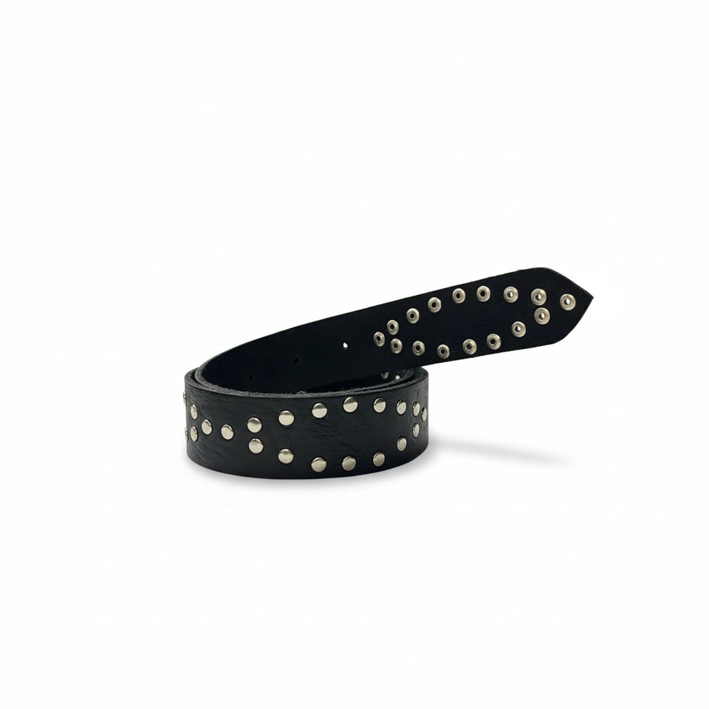 vista 4 negro cinturón de piel marrón oscuro para unisex — CJ4418