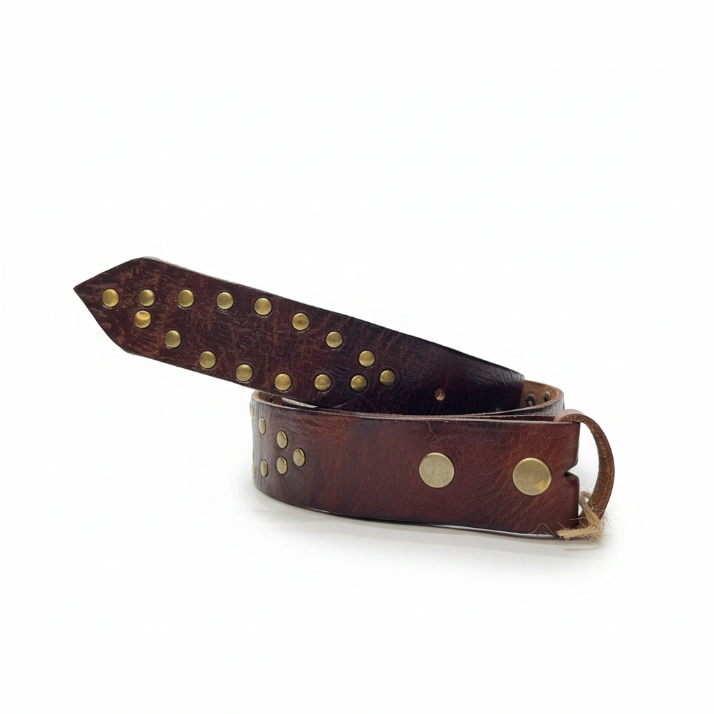 Cinturón de Piel 4cm Marrón Oscuro Unisex | CJ4418